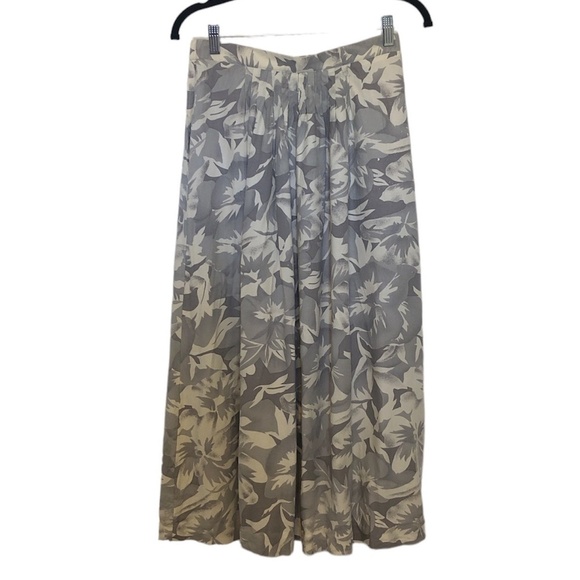 VINTAGE THE VILLAGER Maxi Skirt Women's Size 10 Beige Gray Floral Print - Picture 2 of 7
